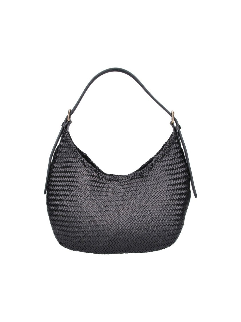 Dragon Diffusion Black Luna Mezza Leather Shoulder Bag