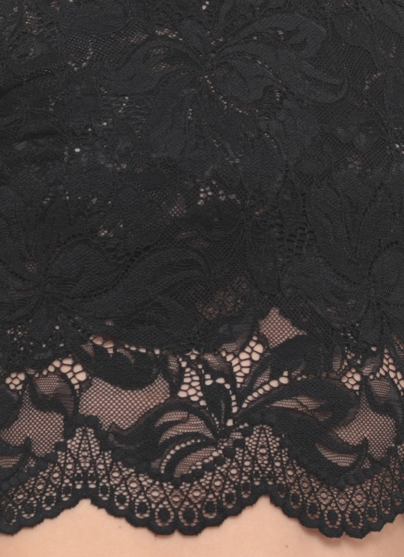 Rabanne Black Wide Neck Lace Sweater