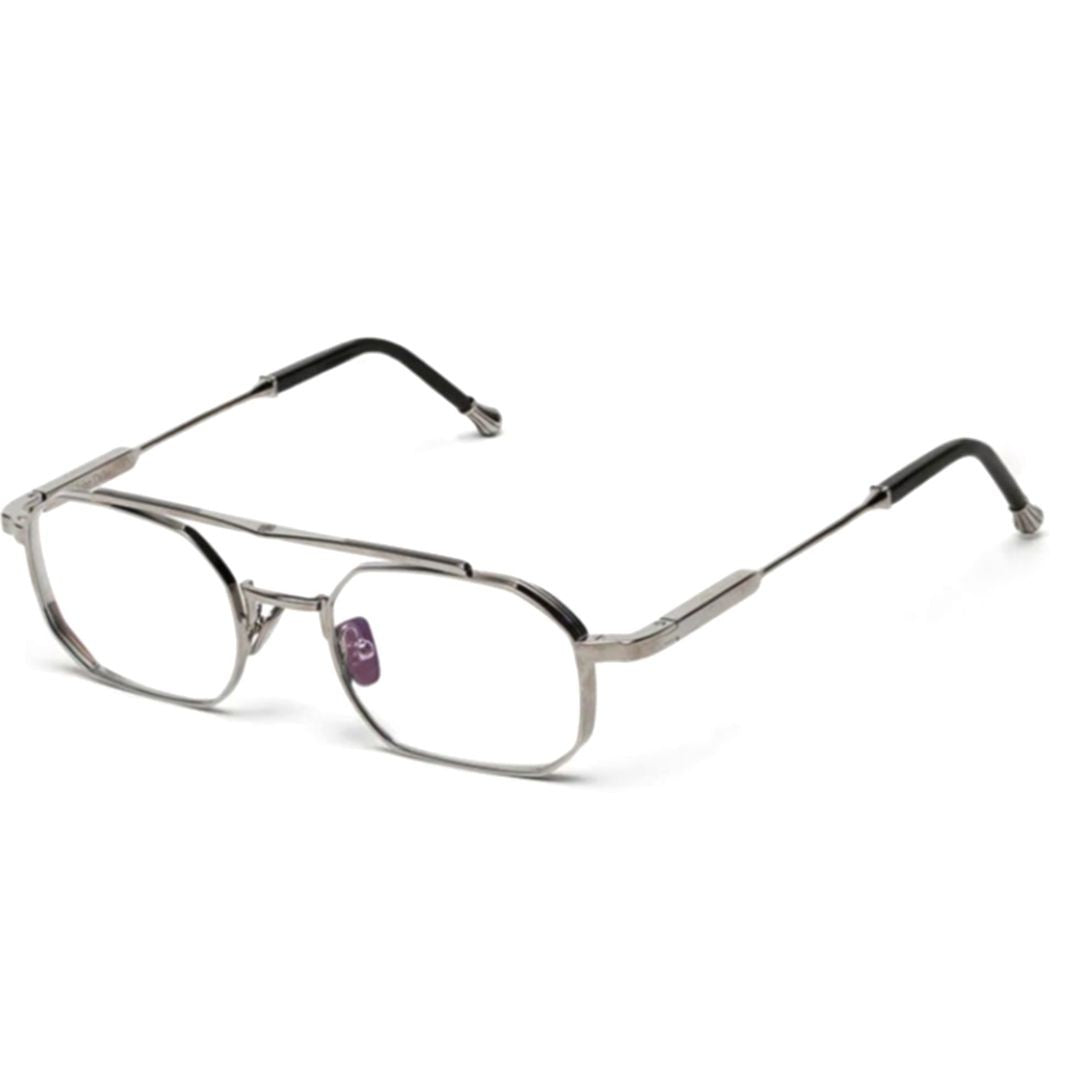 John Dalia Anthony Sleek Geometric Metal Eyeglasses With Double Bridge Design