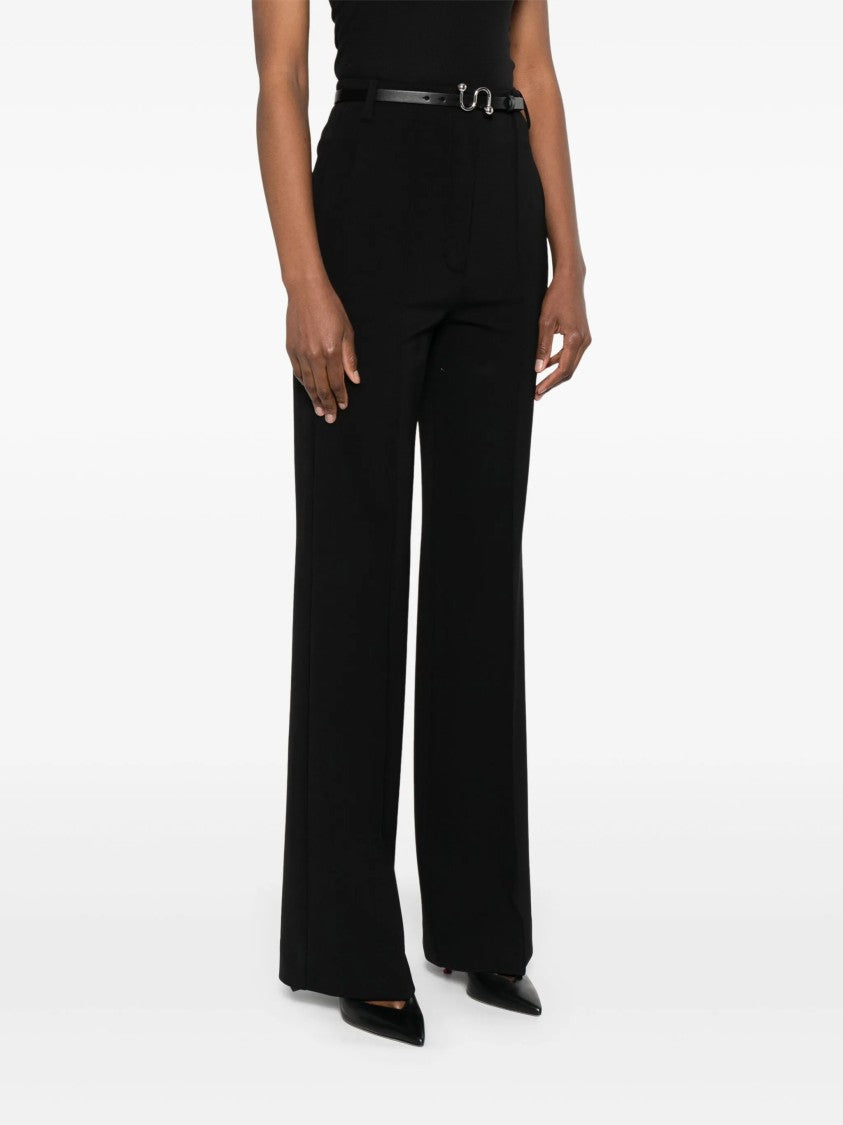 Sportmax Black Texas High-Waisted Wide-Leg Tailored Pants
