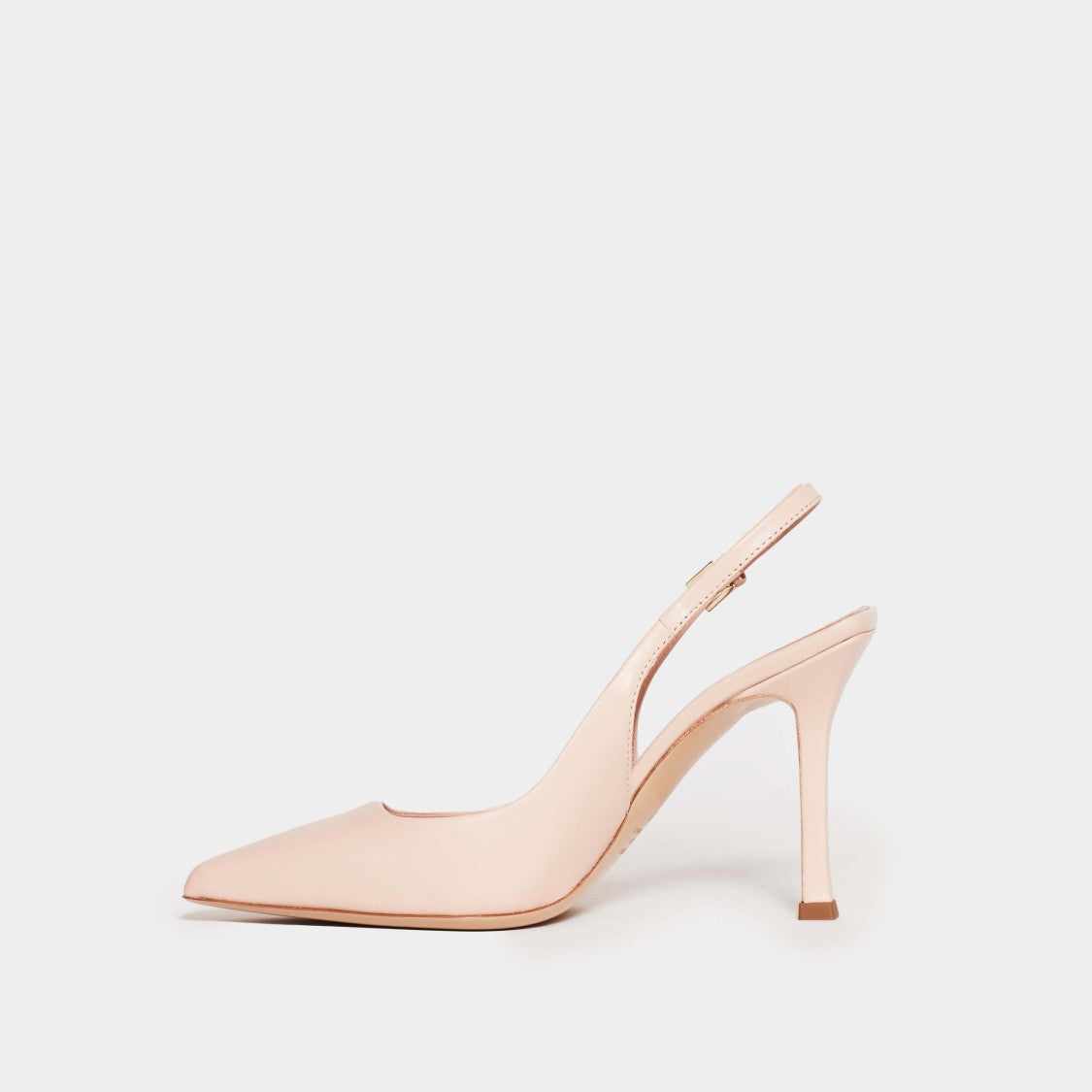 Ninalilou 90Mm Heel Powder Leather Slingback