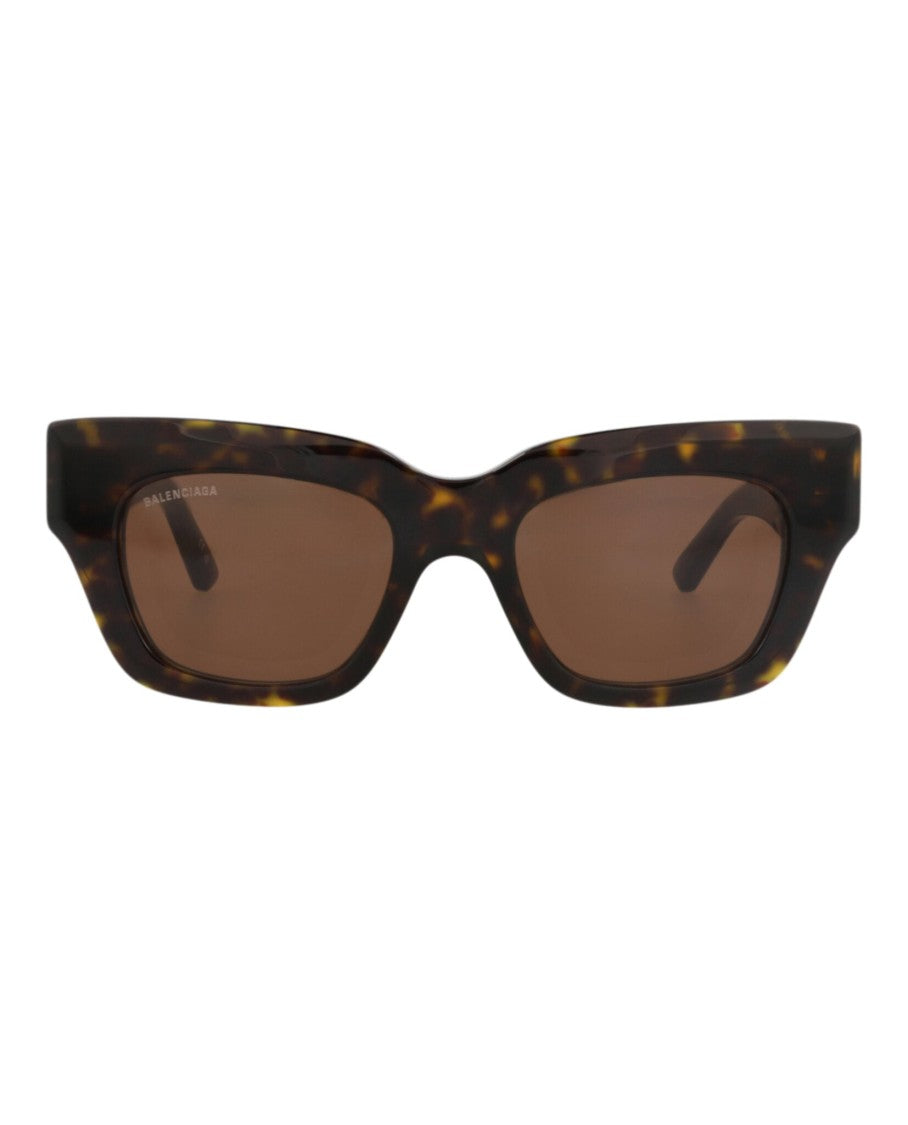 Balenciaga Tortoiseshell Square-Frame Acetate Sunglasses With Metallic Accent