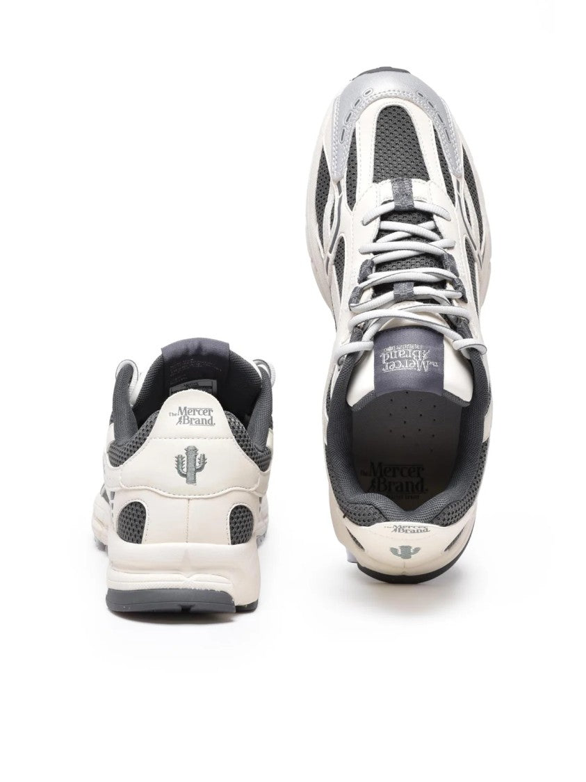 The Mercer Brand White Leather-Blend Cactus Sneakers