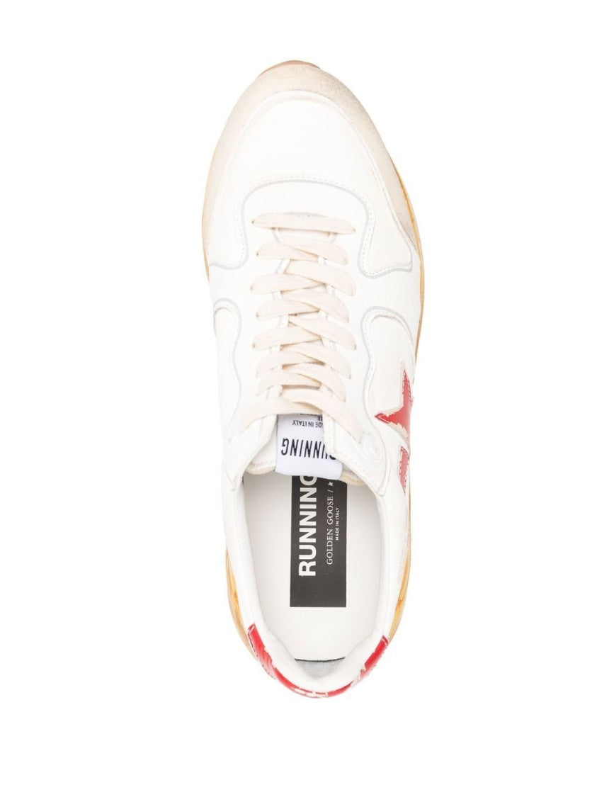 Golden Goose White Canvas And Leather Sneakers