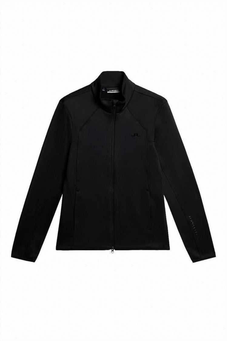 J Lindeberg Fitted Black Zip-Up Jacket