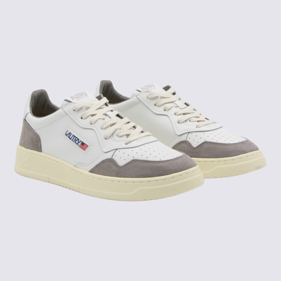 Autry Low-Top Sneakers With Suede Overlays And Logo Patch