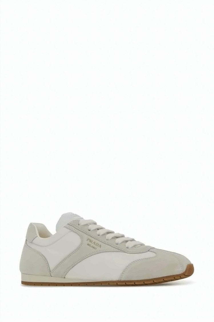 Prada Low-Profile Suede And Recycled Polyamide Sneakers