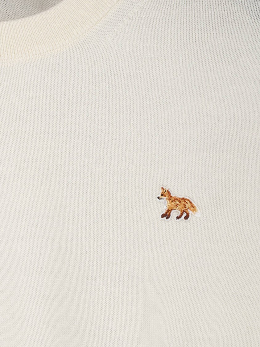 Maison Kitsuné Cream Baby Fox Merino Wool Sweater
