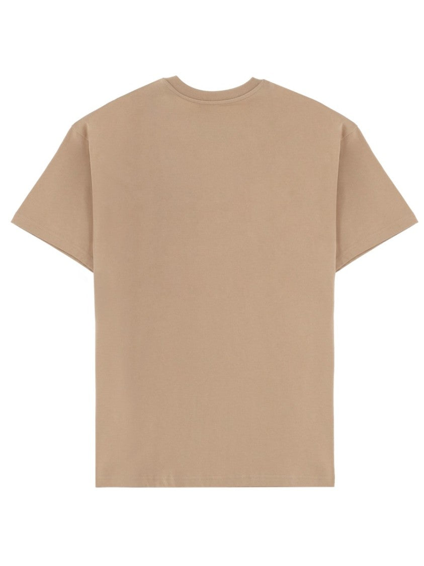 Givenchy Crew Neck Arched Front Logo Cotton T-Shirt