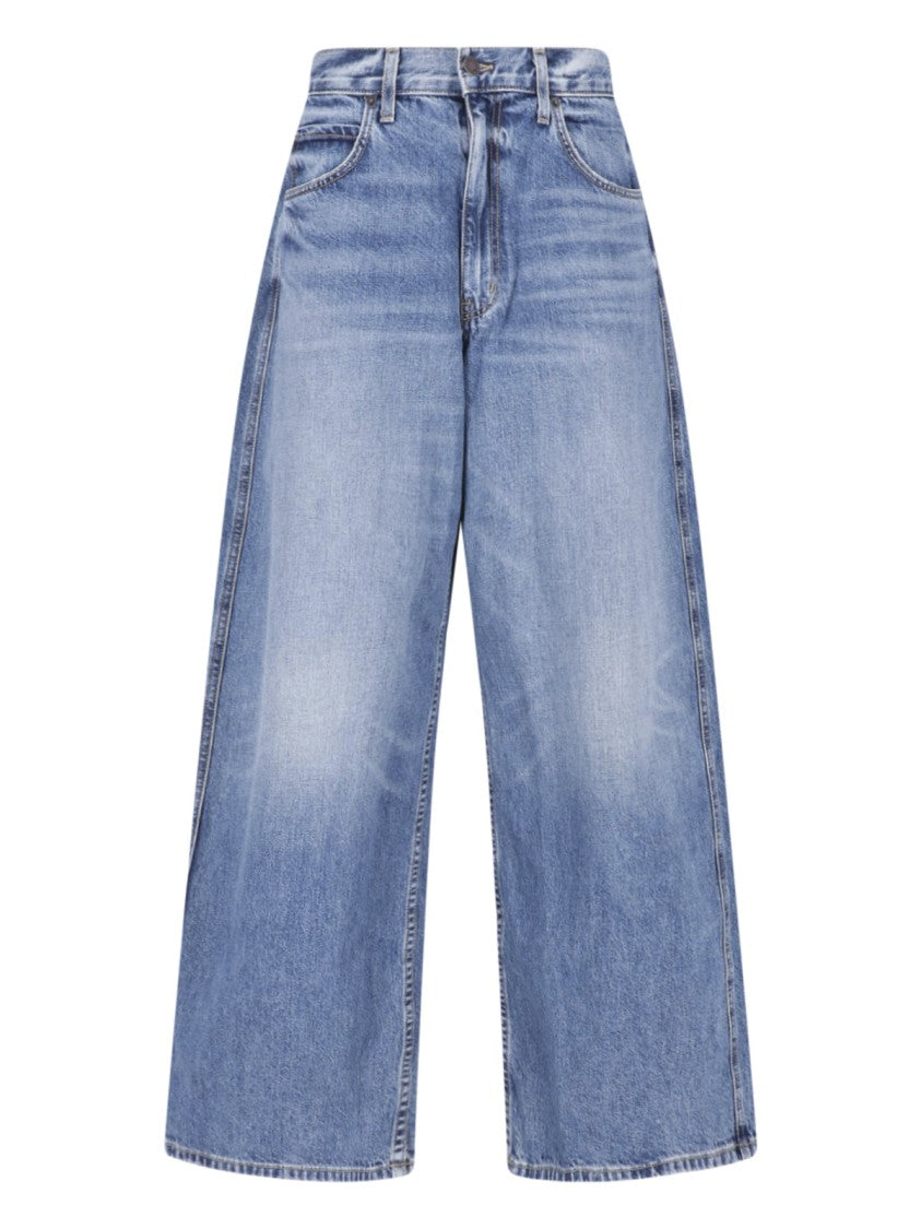Nili Lotan Blue Terese Denim Wide-Leg Jeans