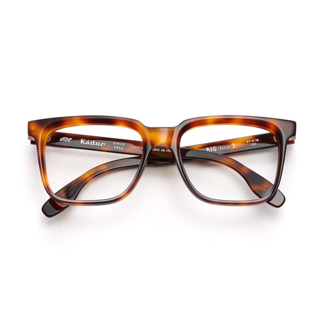 Kador Big 3 Tortoiseshell Square Sunglasses With Metallic Accents