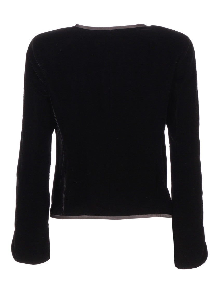 Emporio Armani Single-Breasted Tailored Blazer With Notched Lapels