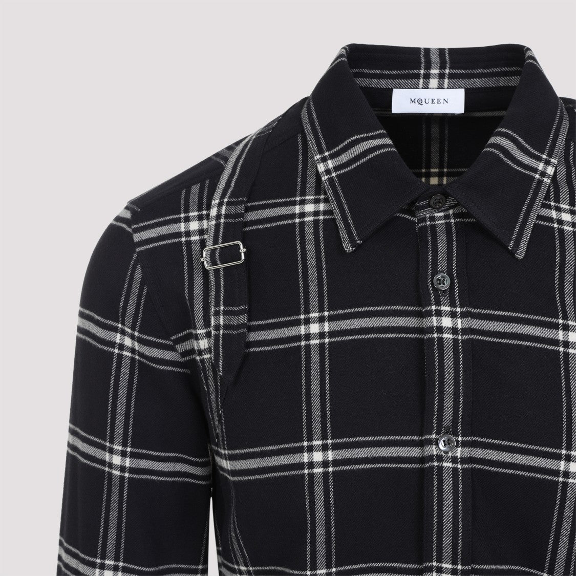 Alexander Mcqueen Black Plaid Shirt