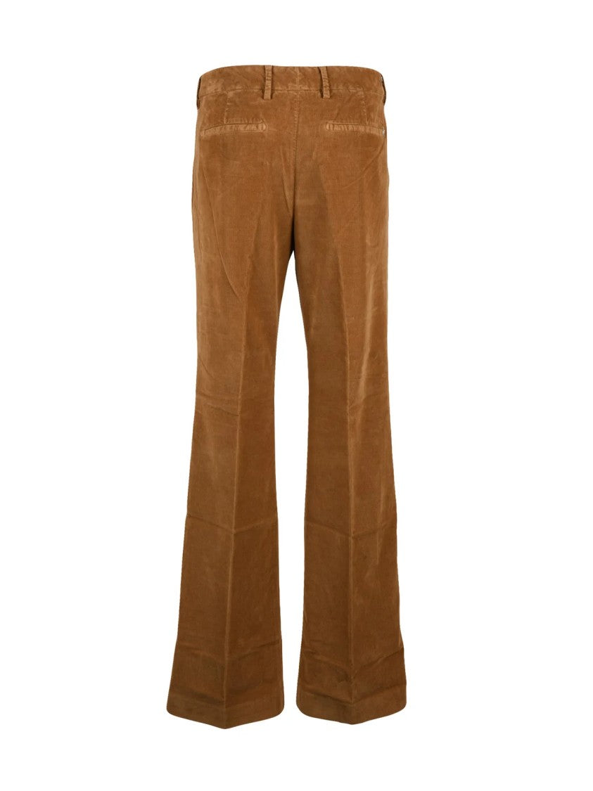 Dondup Beige Straight-Leg Corduroy Cotton-Blend Trousers