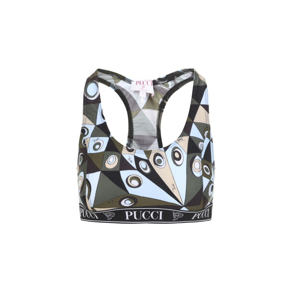Pucci Geometric Racerback Top In Multicolor Design