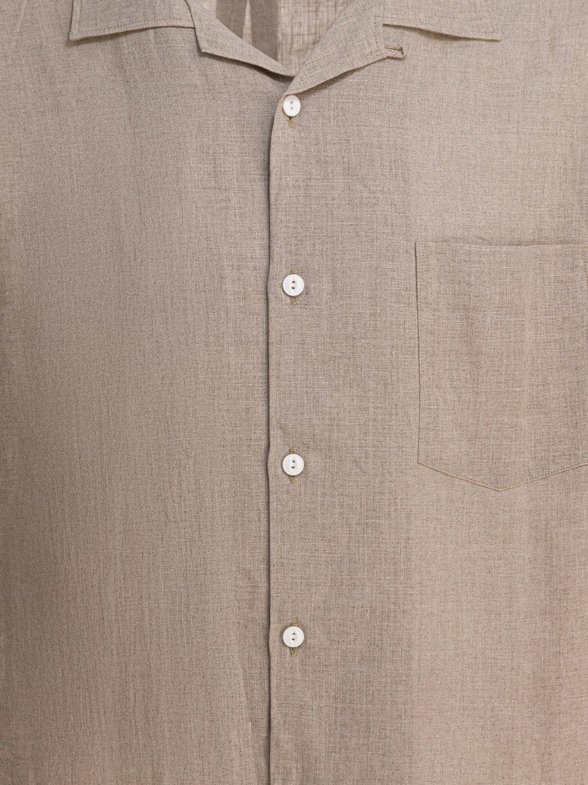 Nonnative Lightweight Linen Shirt With Classic Collar