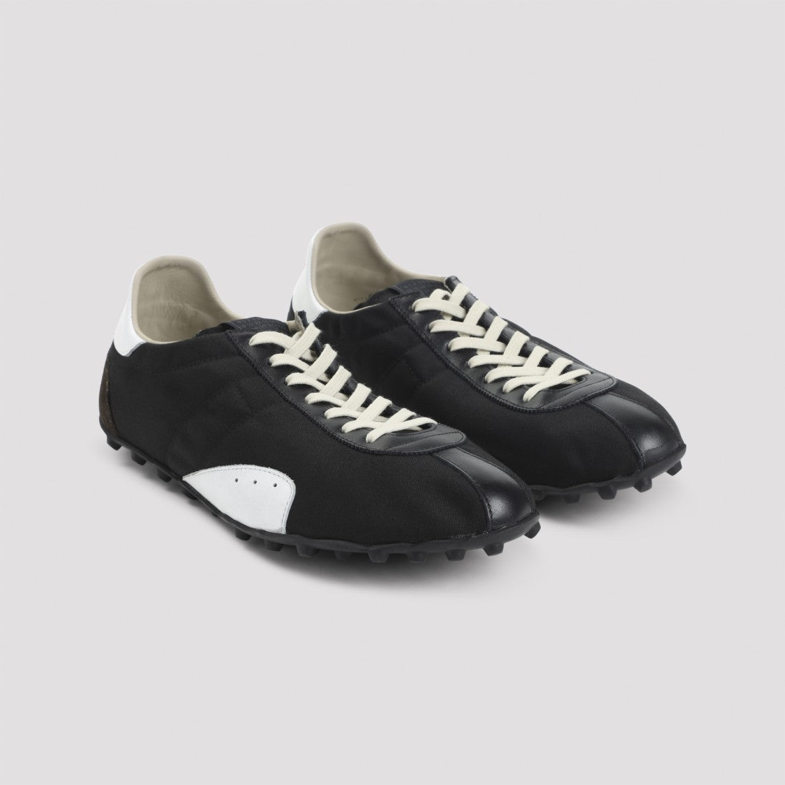 Maison Margiela Low-Profile Black Sneakers With Textured Sole