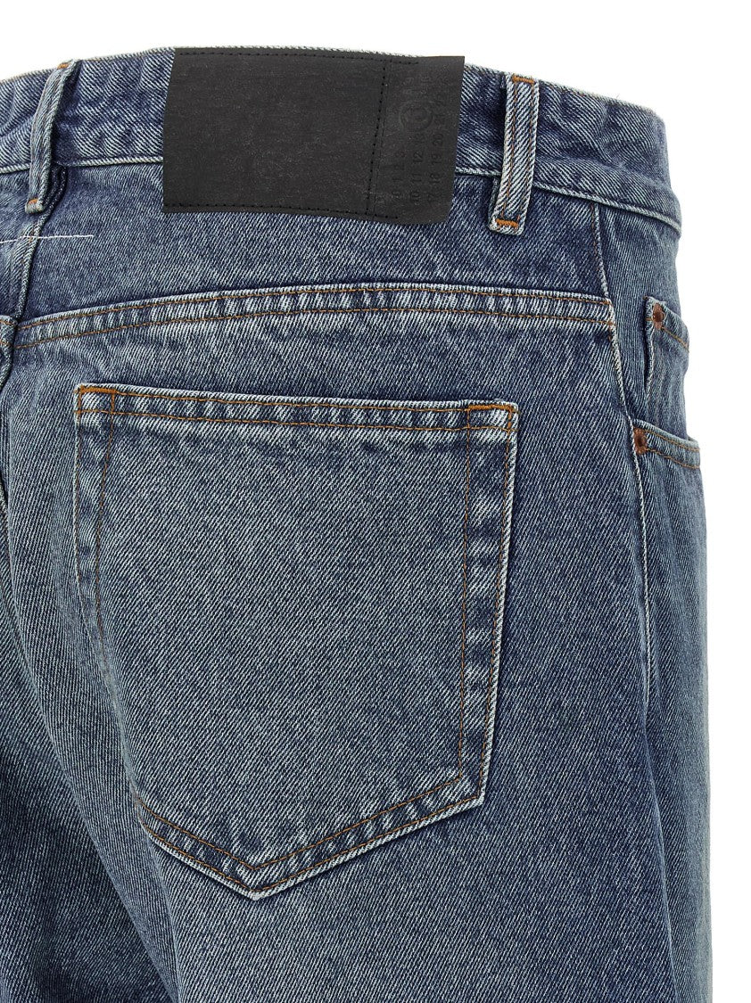 Mm6 By Maison Margiela Asymmetric Stitching Jeans