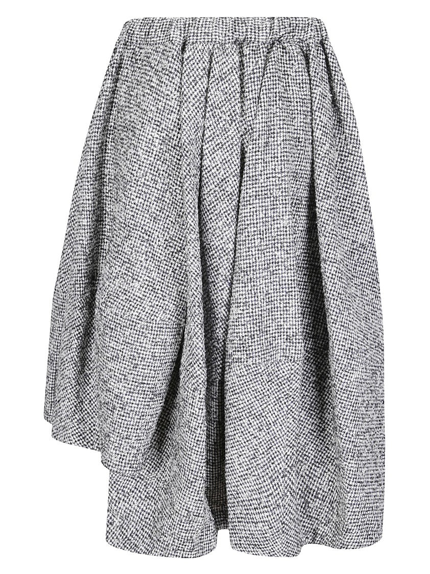 Comme Des Garçons Tailored Wool-Nylon Blend Skirt With Classic Silhouette