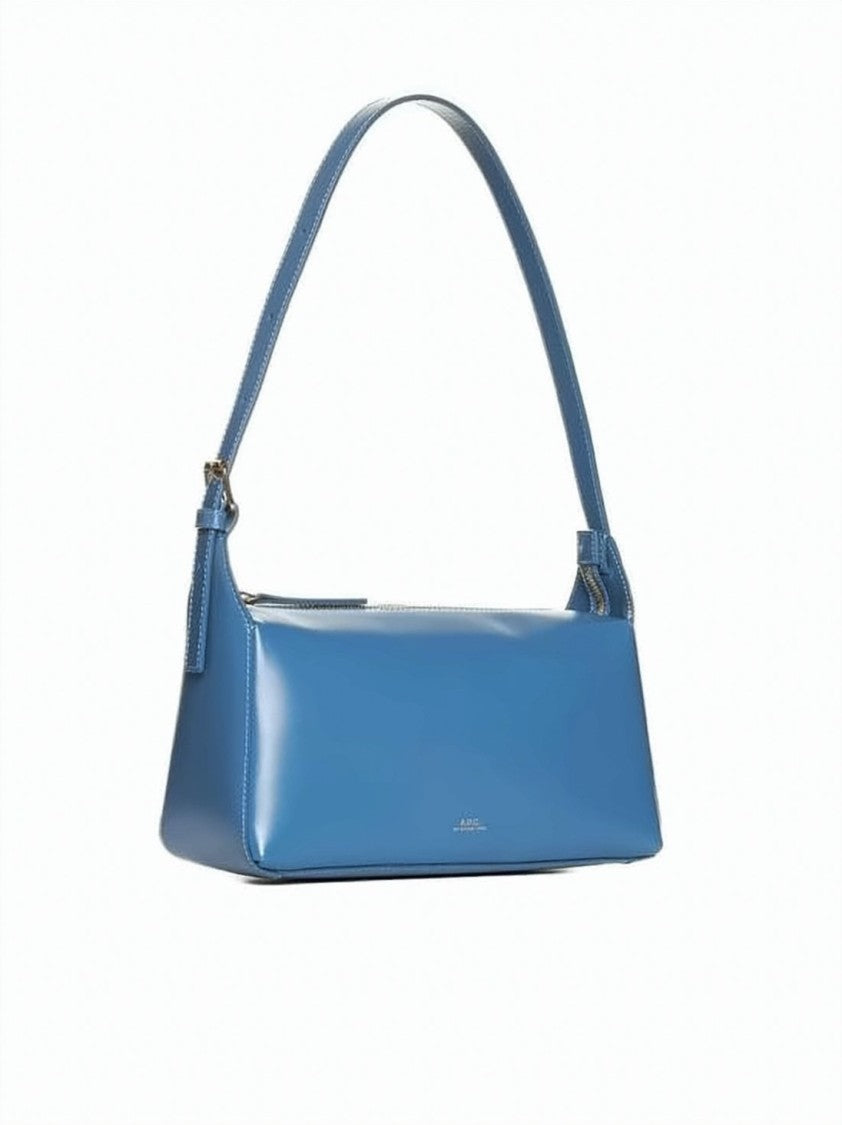 A.P.C. Rectangular Smooth Leather Shoulder Bag With Adjustable Strap