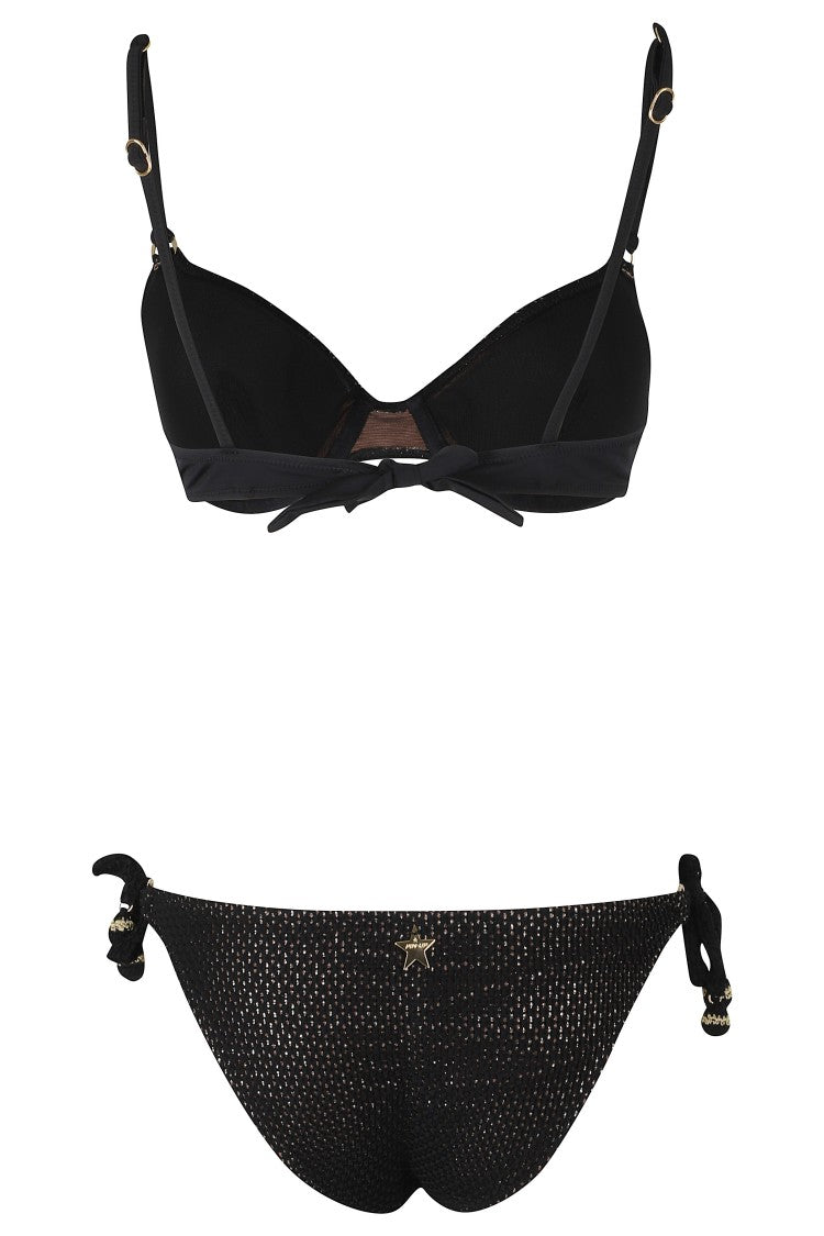 Pin-Up Black Crochet Underwire Brazilian Polyamide Bikini