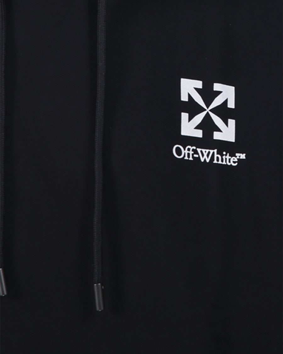 Off-White Small Arrow Logo Hoodie In Black Cotton