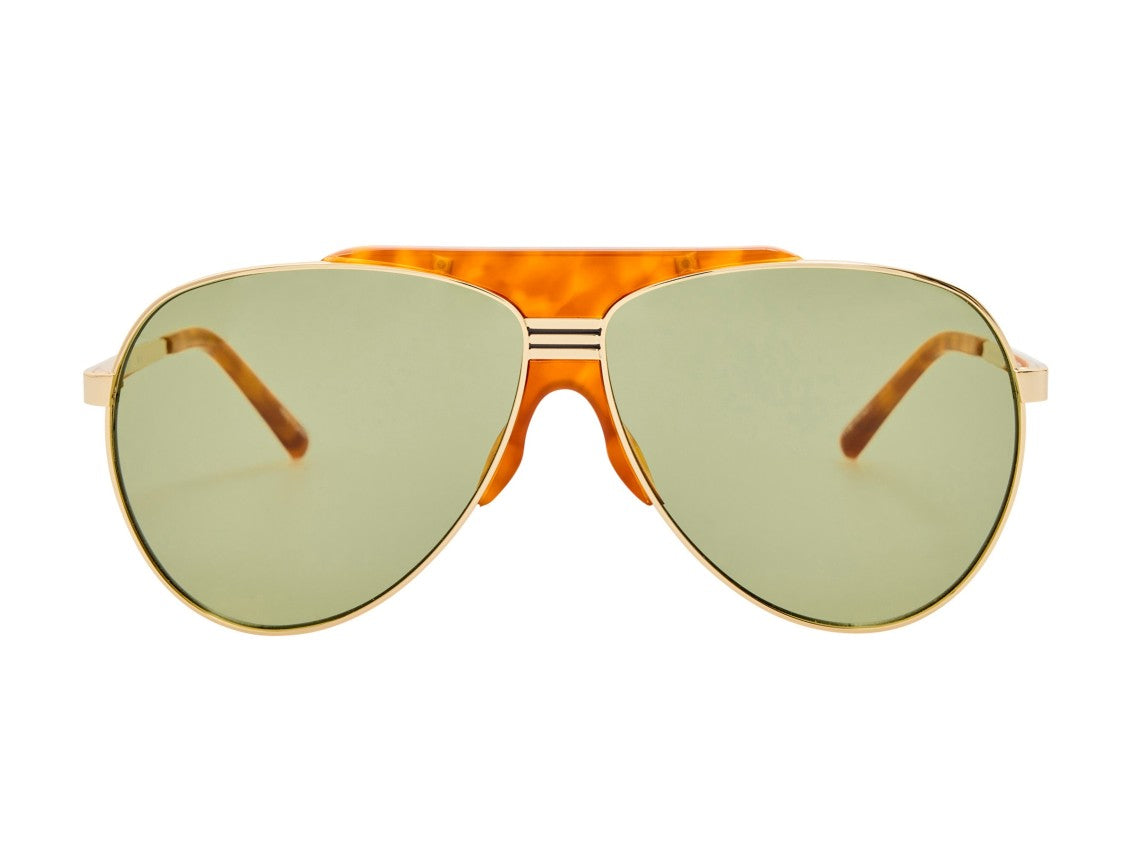 The Attico Gold Attico78 Stainless Steel Aviator Sunglasses