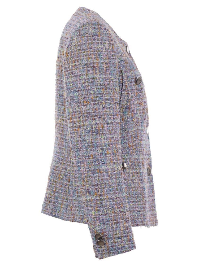 Tagliatore Crew-Neck Jacket With Front Pockets