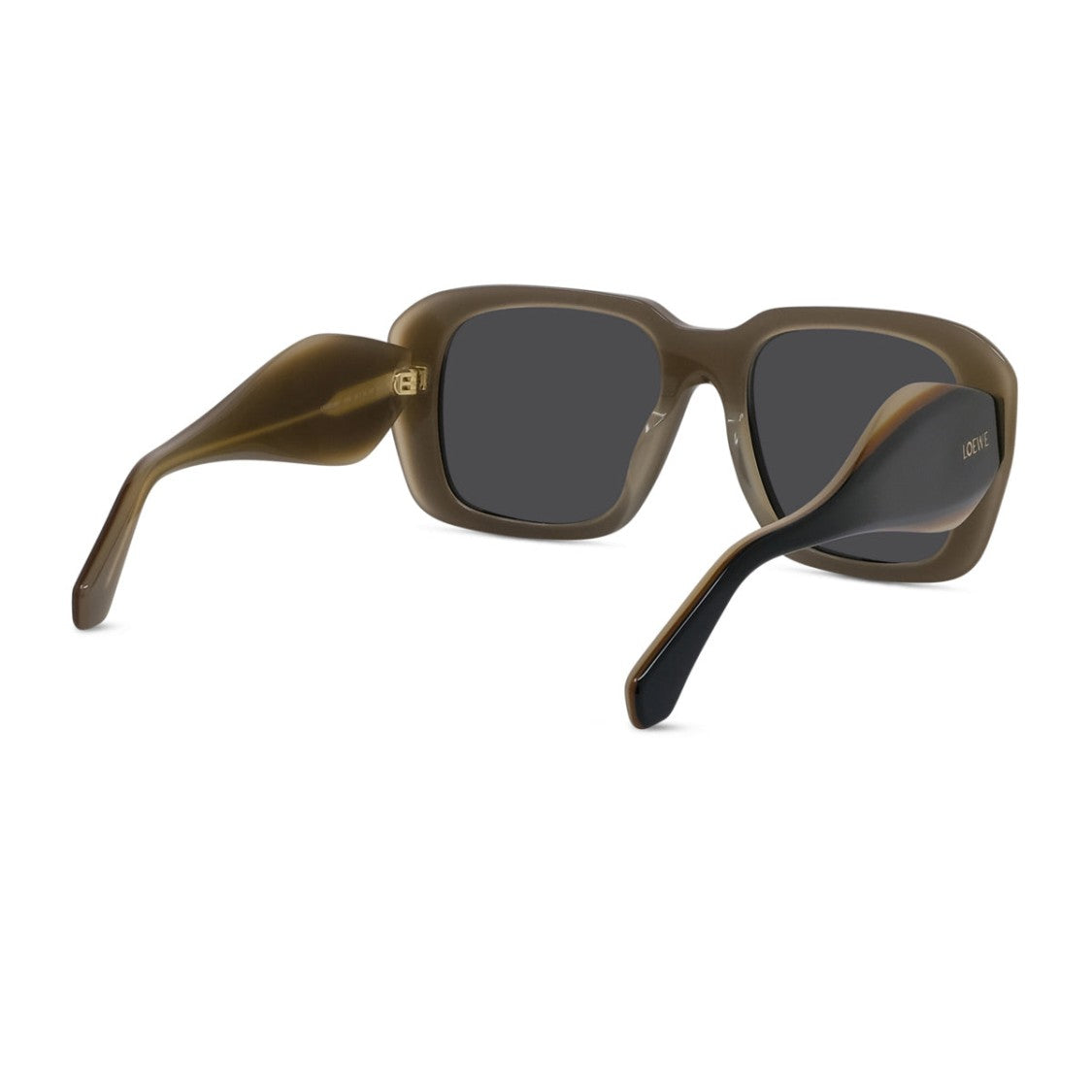 Loewe Black Honey-Edged Oversized Rectangular Sunglasses