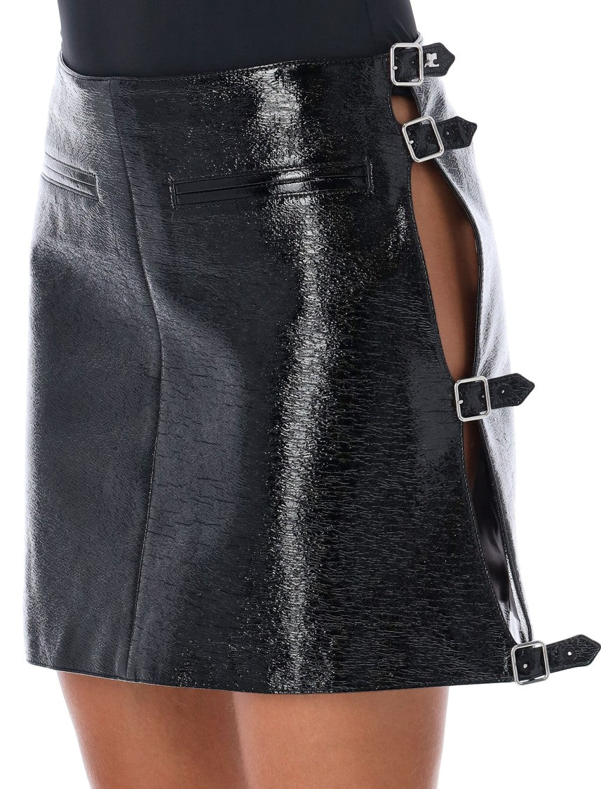 Courrèges Multi Sangle Vynil Mini Skirt