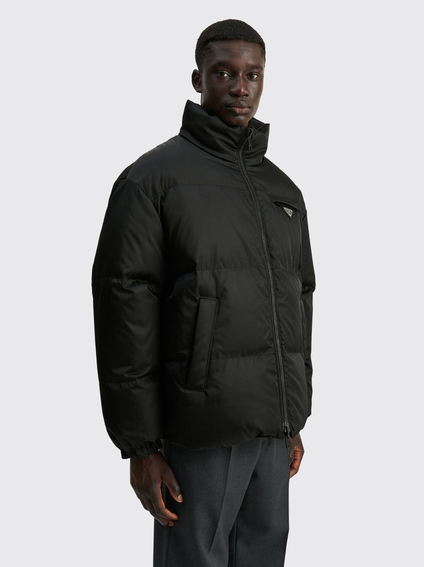 Prada Reversible Nylon Down Jacket With Triangular Logo