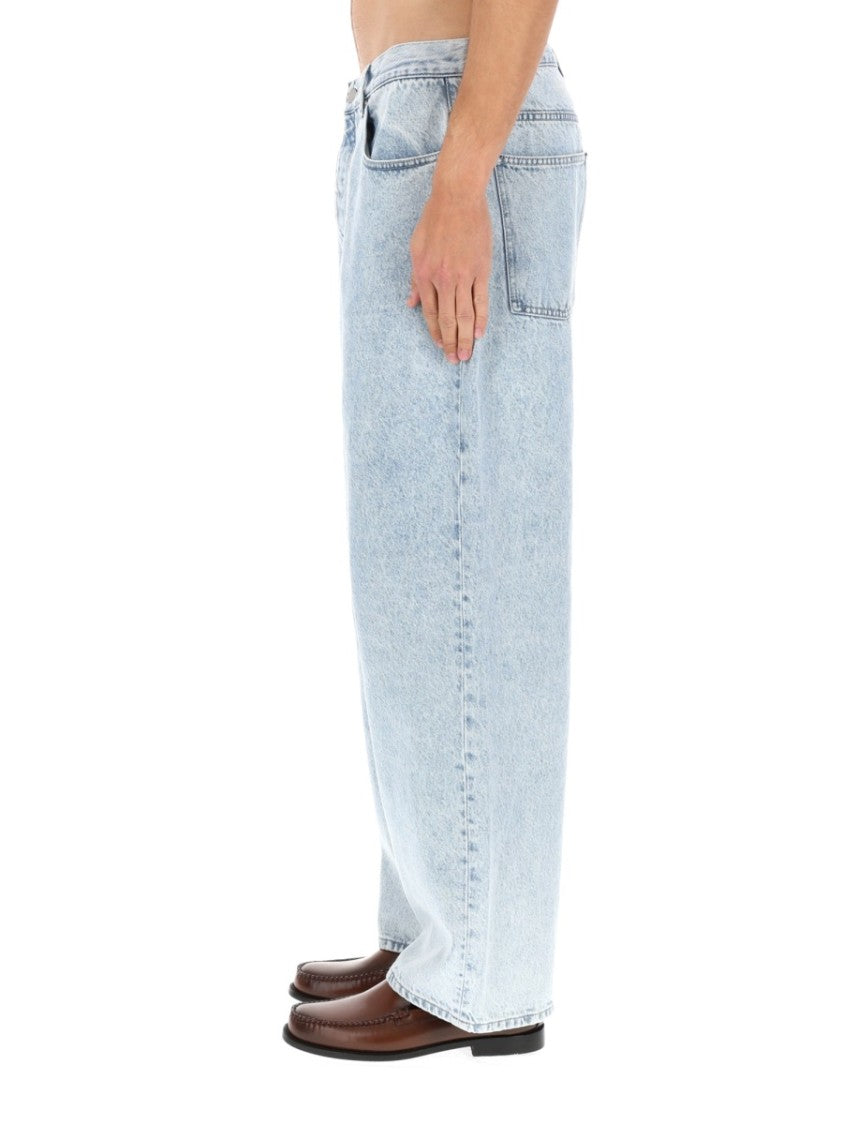 Drôle De Monsieur Light Washed Five-Pocket Baggy Jeans