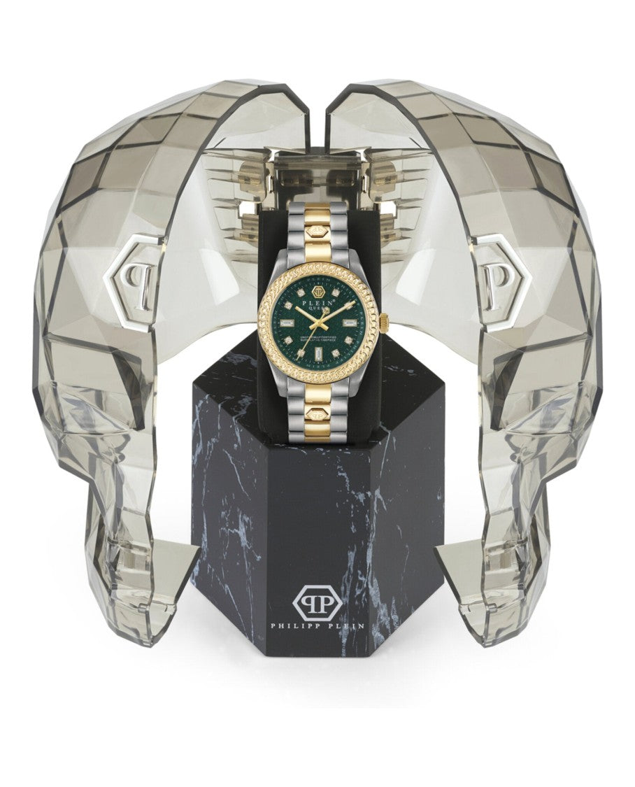 Philipp Plein Quartz Movement Bracelet Watch With Green Sunray Dial