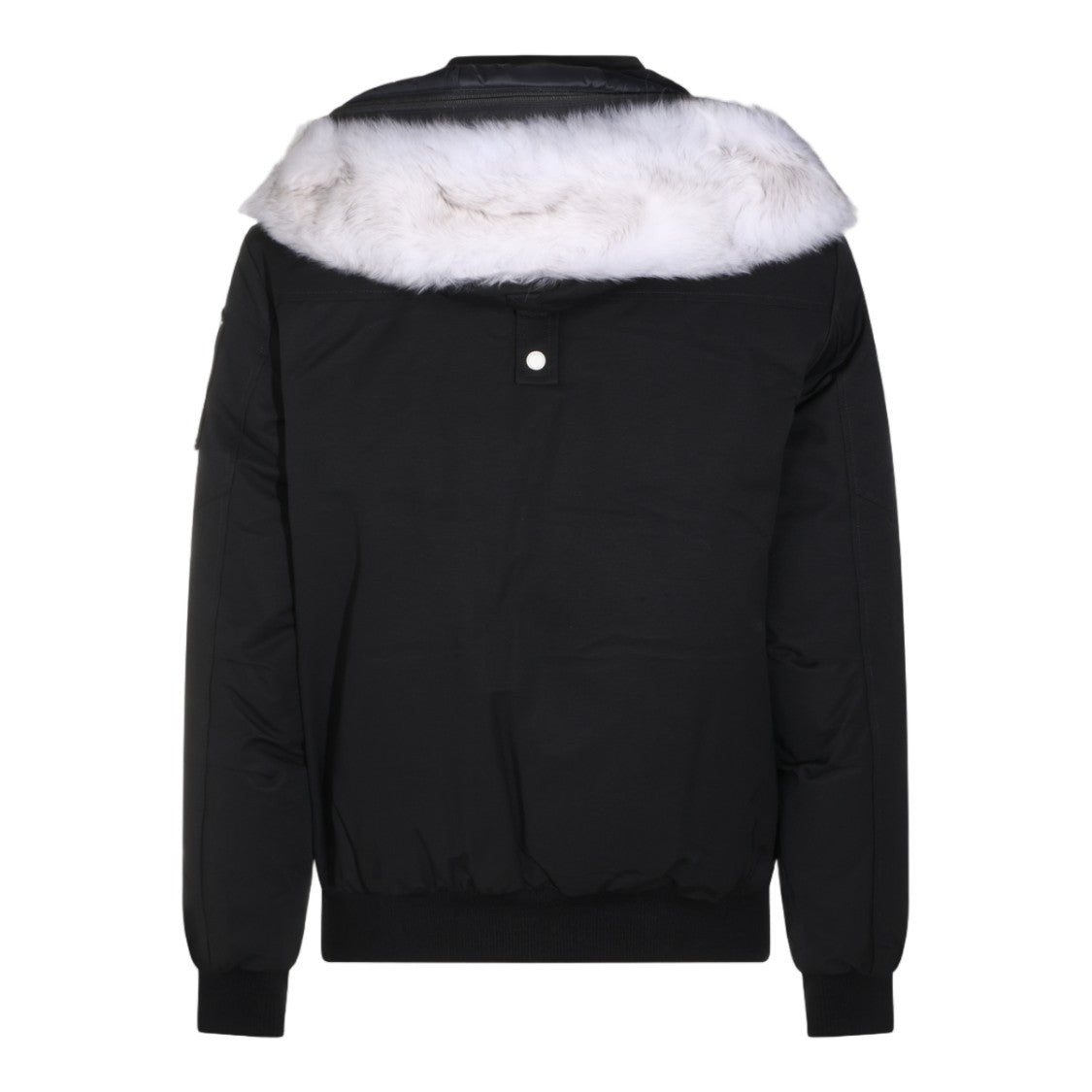Moose Knuckles Black Detachable Fur-Trimmed Hooded Jacket