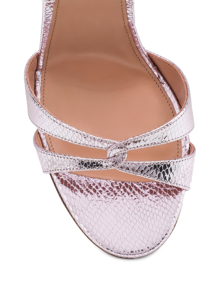 Aquazzura Silk And Nylon Blend Ankle Sandals