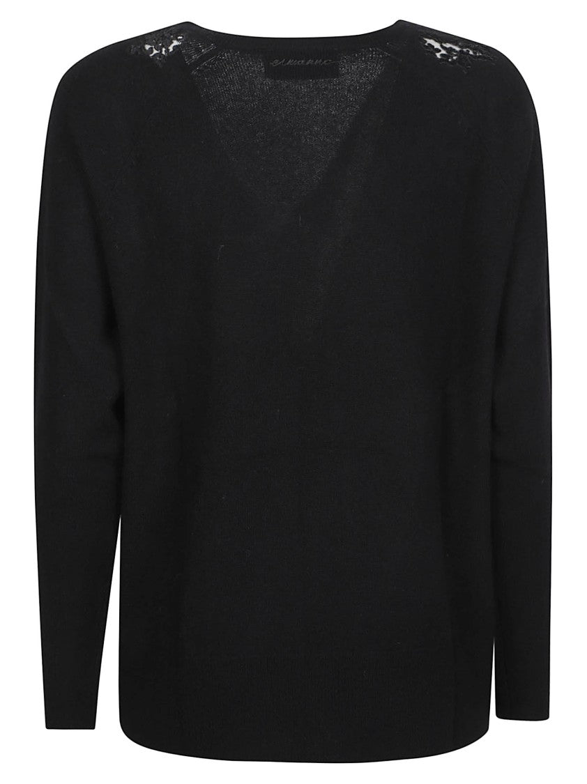 Ermanno Firenze V Neck Deep V-Neck Wool Sweater