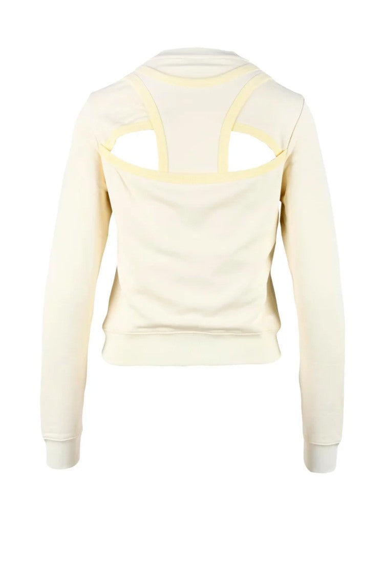 Diesel Cream Cotton Nylon Sweatshirt