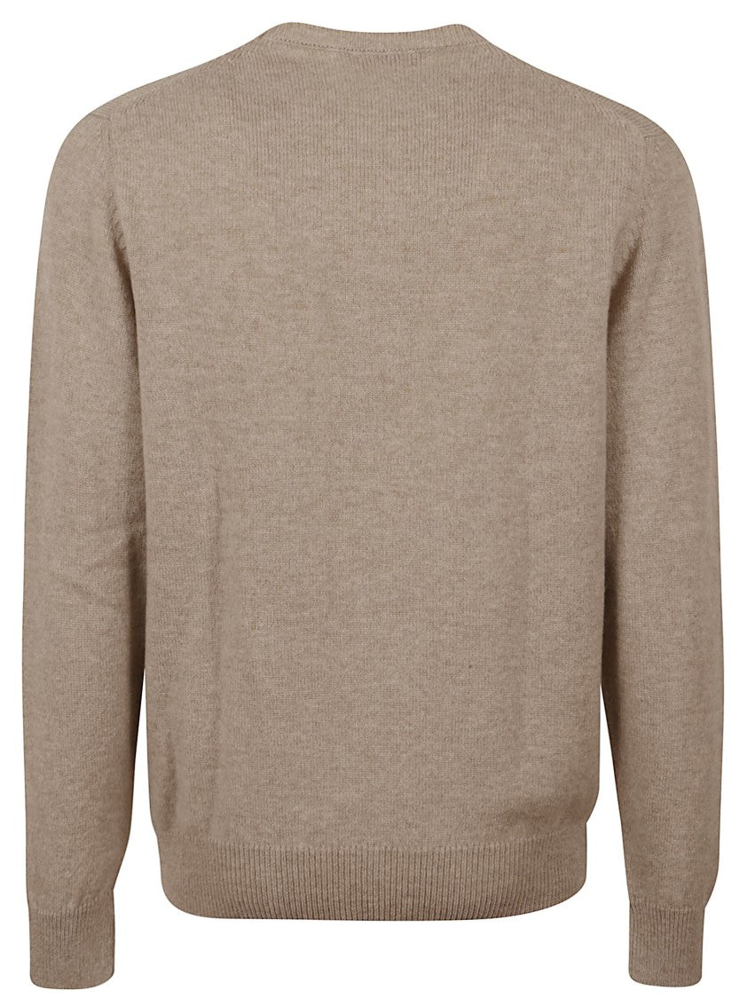 Zanone Textured Wool Crew Neck Sweater With Relaxed Fit