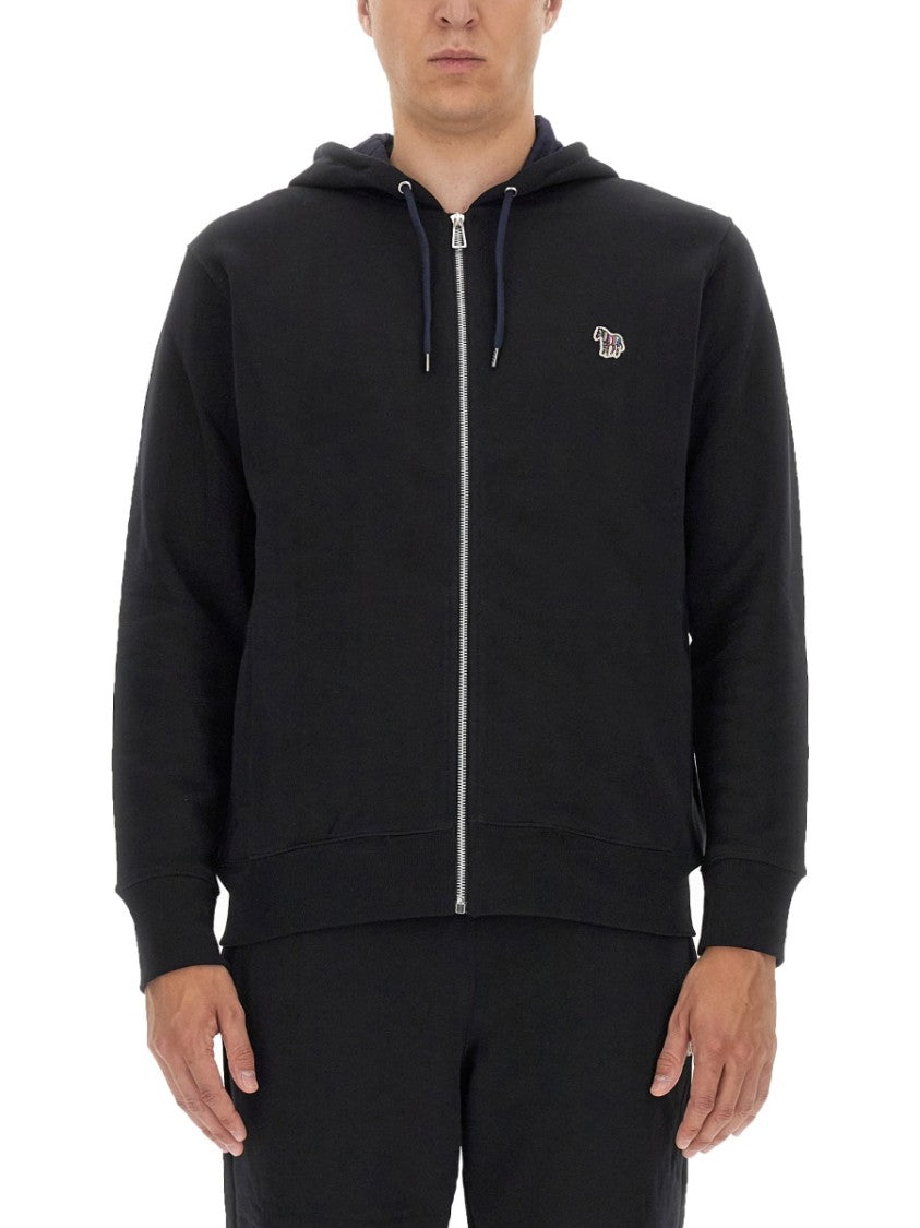 Ps Paul Smith Playful Zebra Patch Black Hoodie