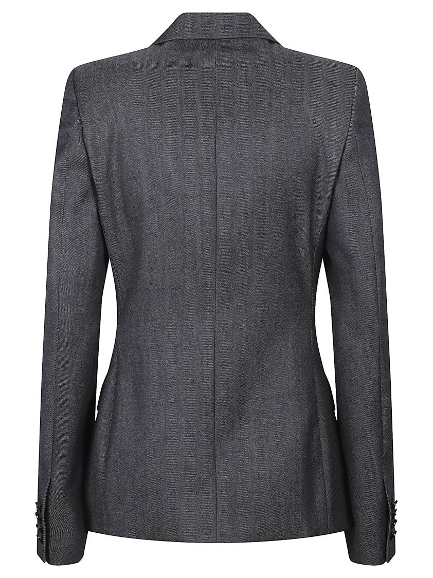 Balenciaga Denim Peak Lapel Blazer