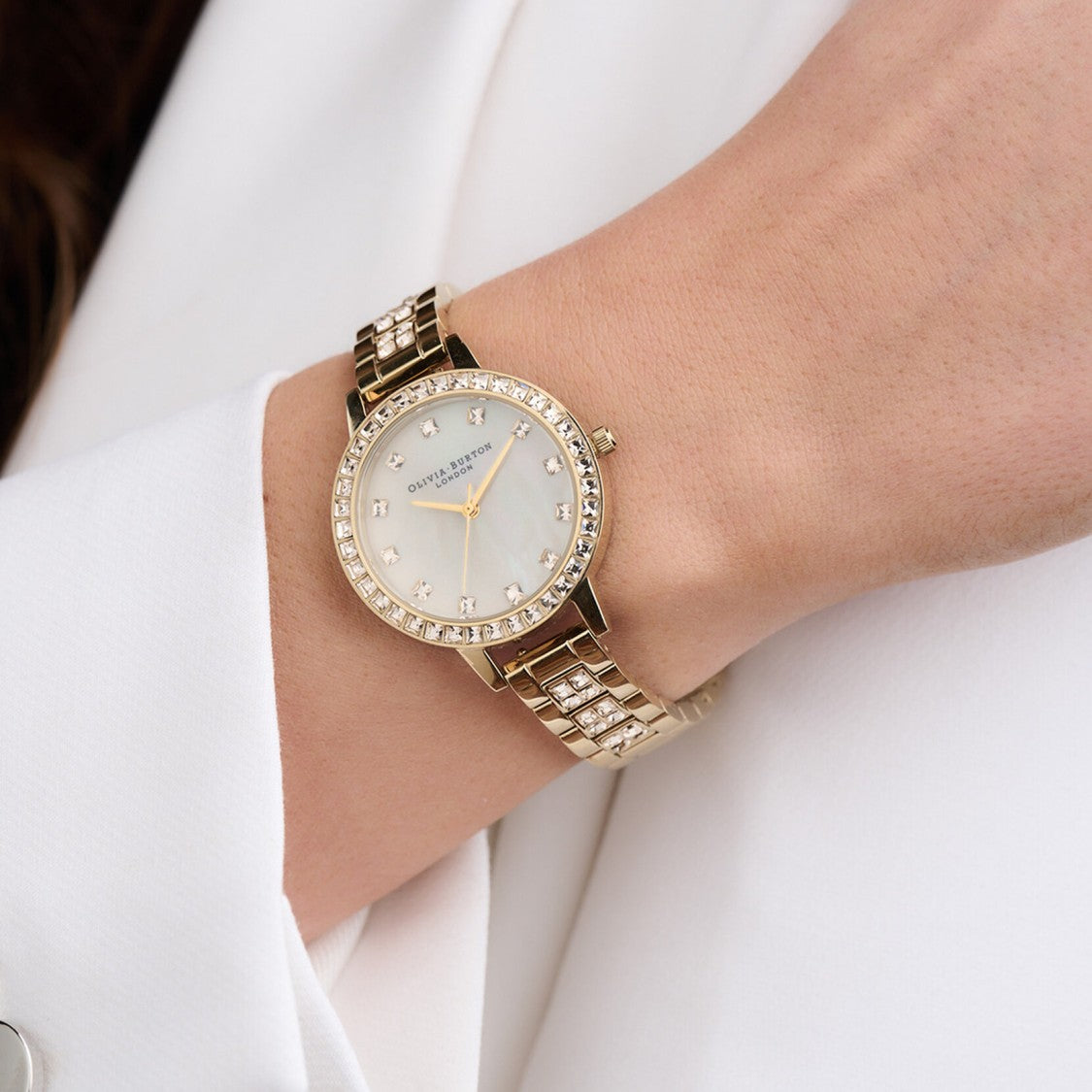 Olivia Burton Gold-Tone Watch With Mother-Of-Pearl Dial