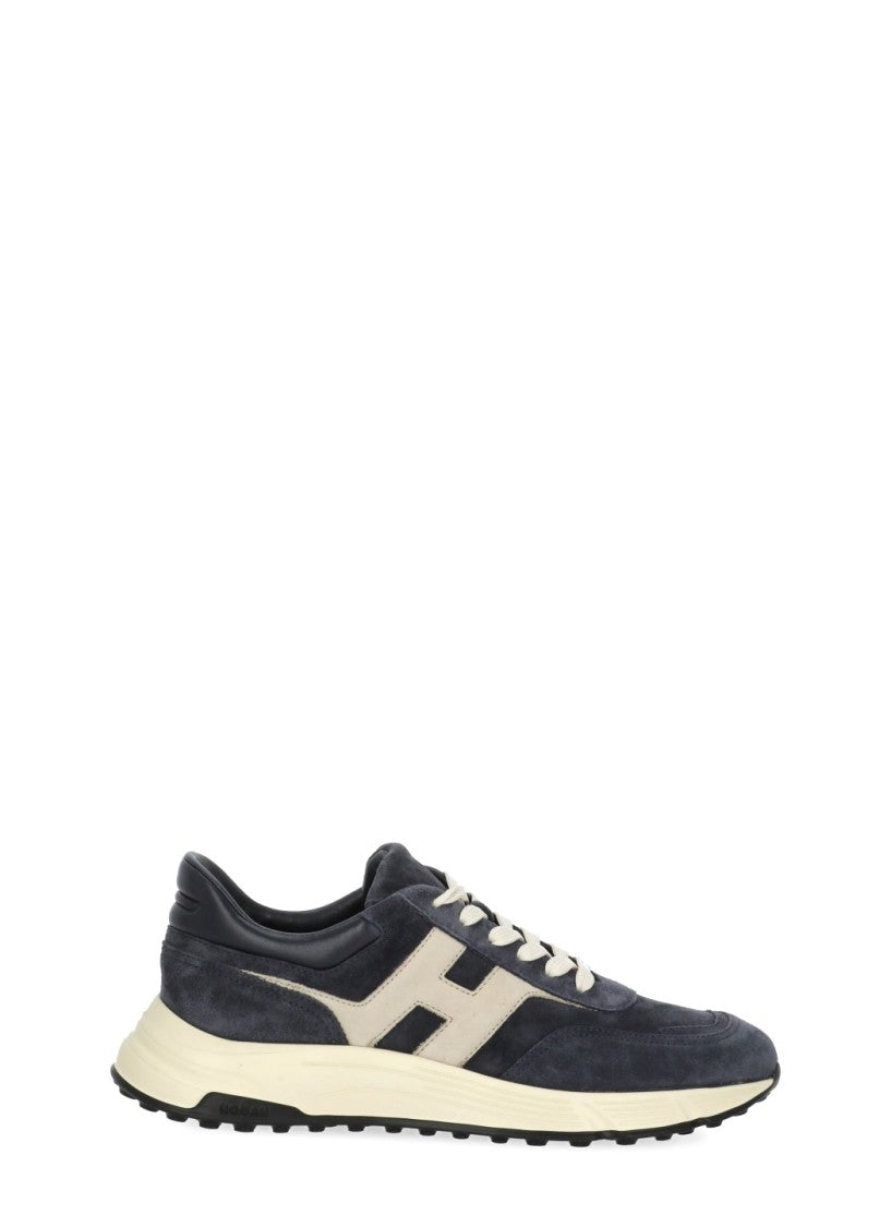 Hogan Blue Suede Low-Top Sneakers