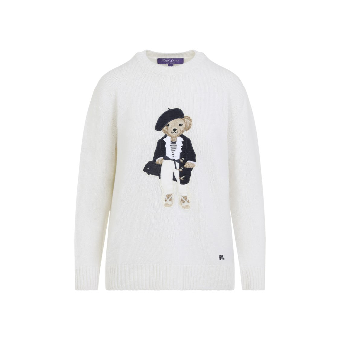 Polo Ralph Lauren Lux Cream White Cashmere Bear Pullover