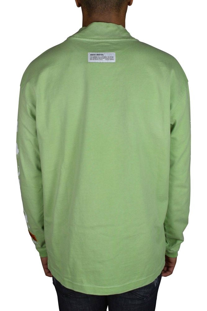 Heron Preston Green Long Sleeve T-Shirt With Embroidered Logo