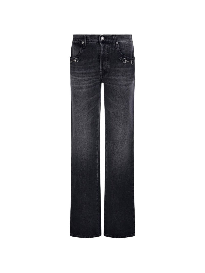 Gucci Brown Gg Supreme Canvas Web Jeans