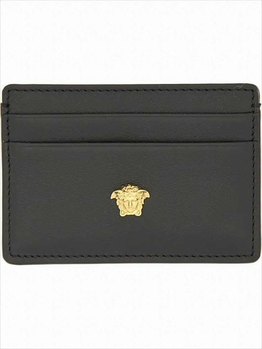 Versace Rectangular Calf Leather Card Wallet