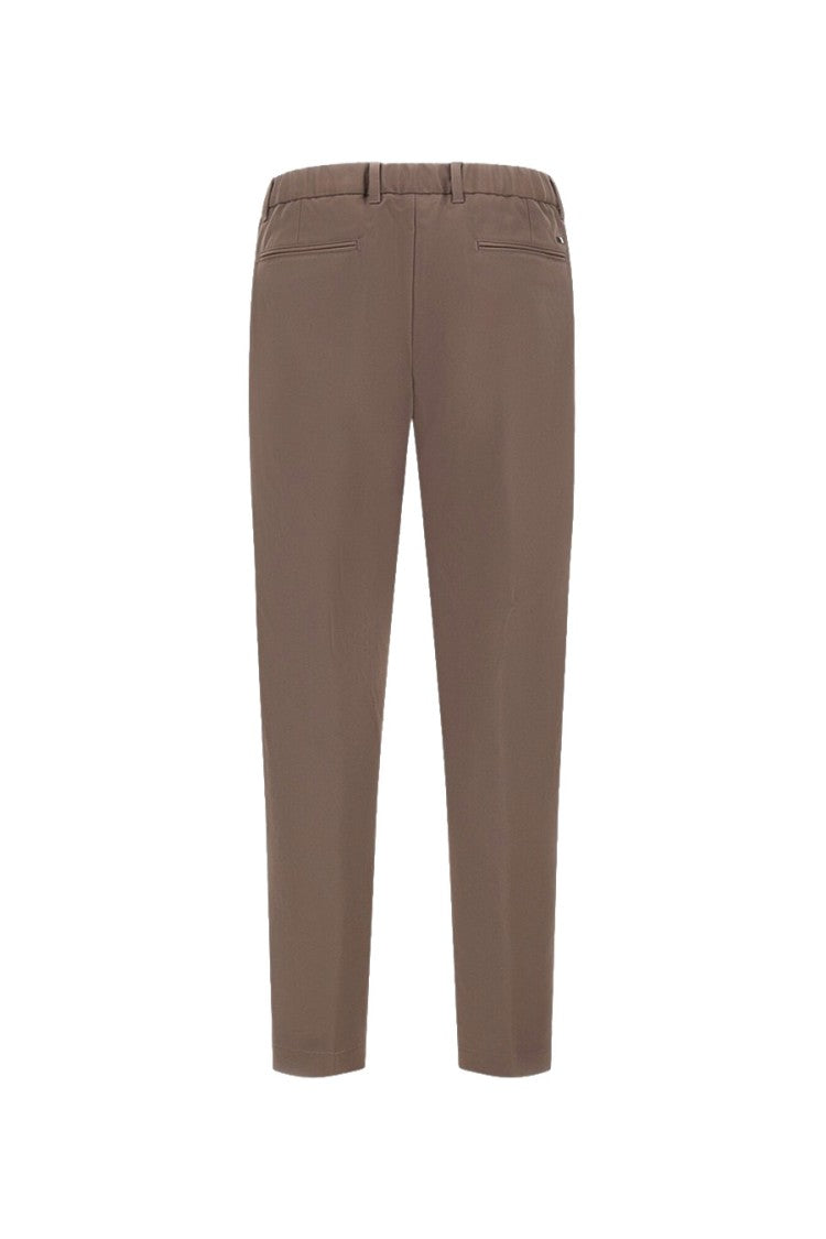 Herno Taupe Polyester Pleated Trousers