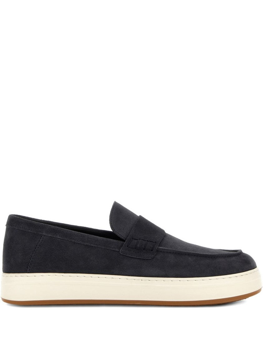 Hogan Suede Slip-On Sneakers With Contrasting Rubber Sole