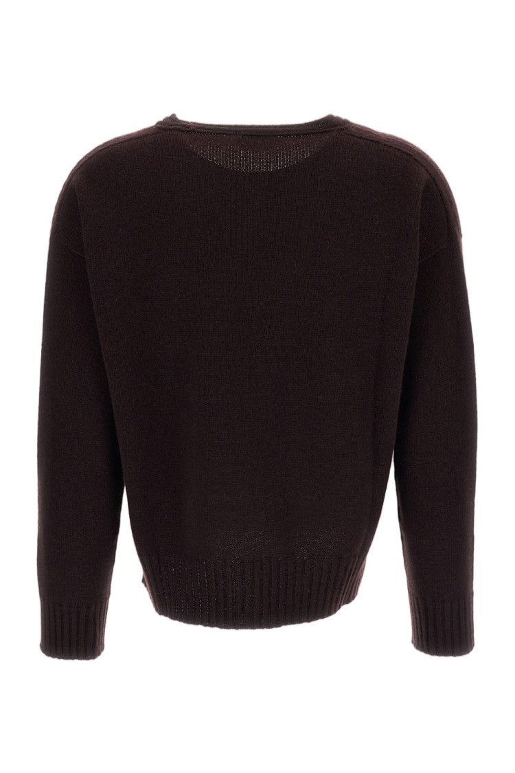 Drumohr Boxy Cut Cashmere Sweater With Ribbed Details