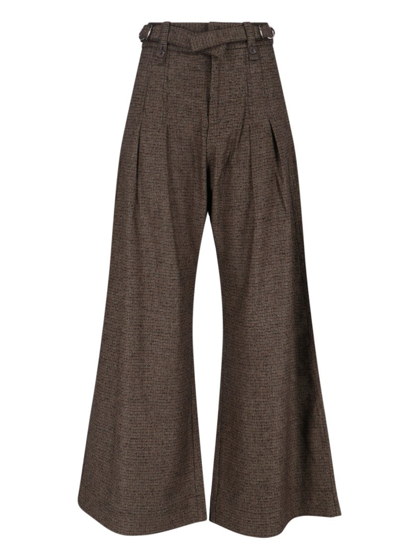 Eudon Choi Tailored Brown Trousers With Structured Silhouette